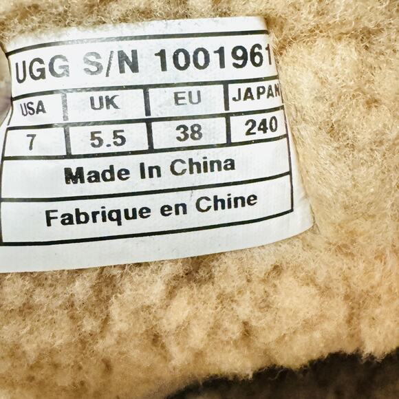 UGG Boots Womens 7 Black Leather Brooks Tall Shearling Lined Knee High Winter - Picture 9 of 10